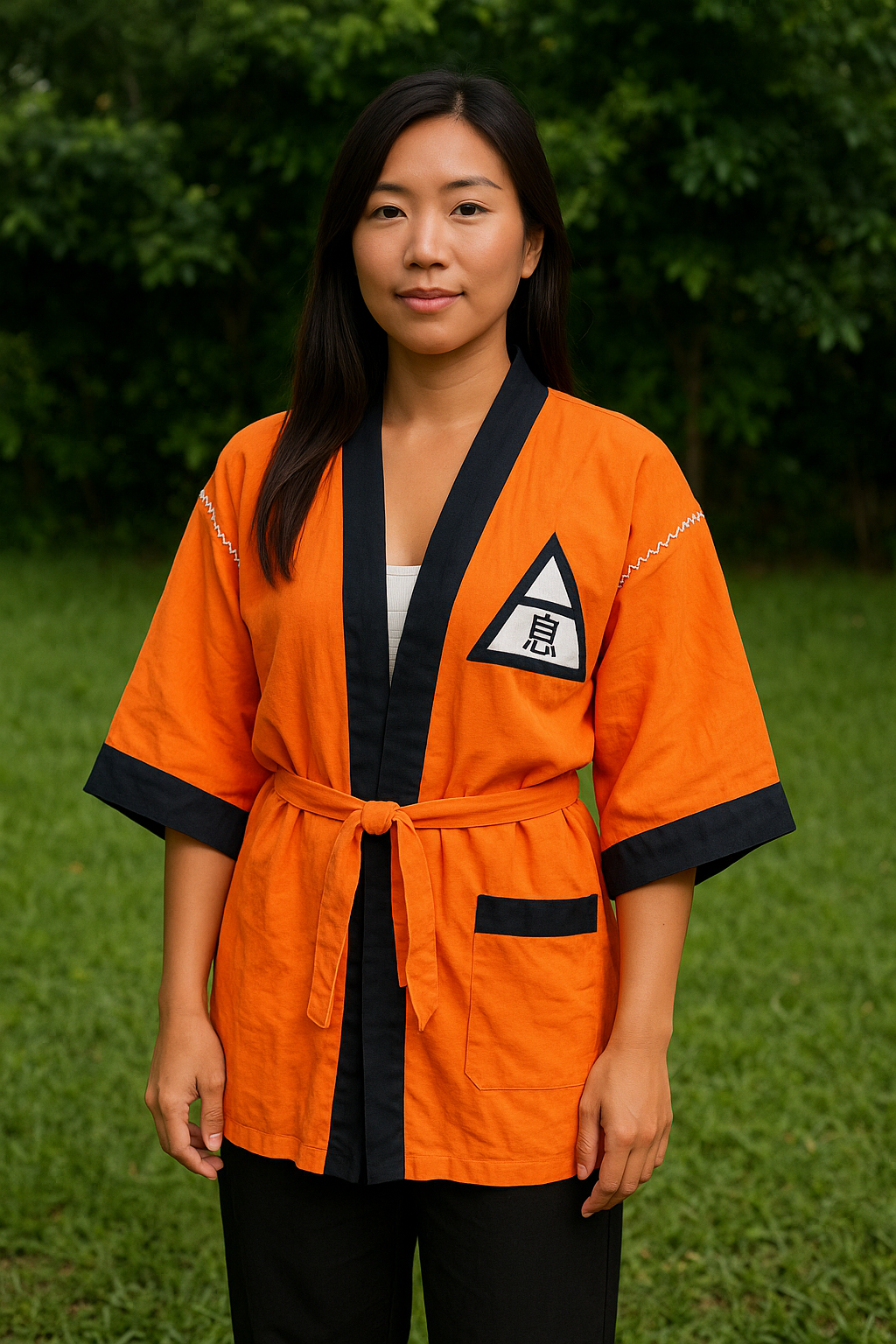 Linen Kimonos - Dragon Ball Z Inspired | Premium Air Symbol Embroidered | unisex - Medium size