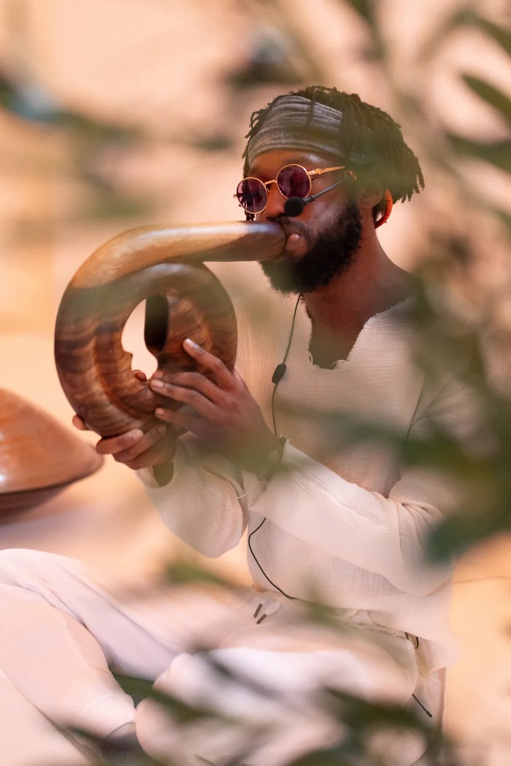 Devon Graham with instrument